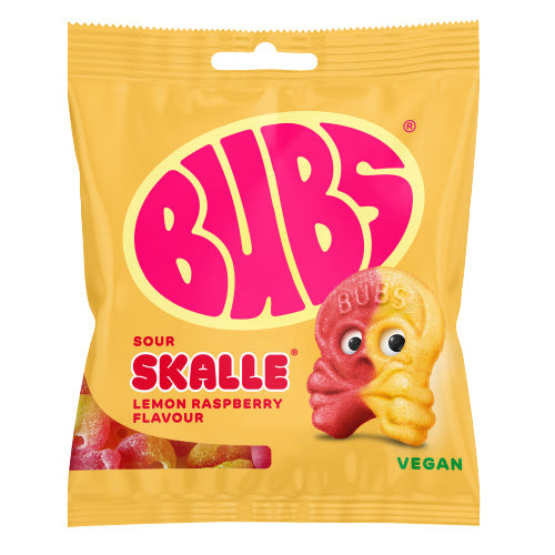 Bubs Lemon Raspberry Skalle 155G