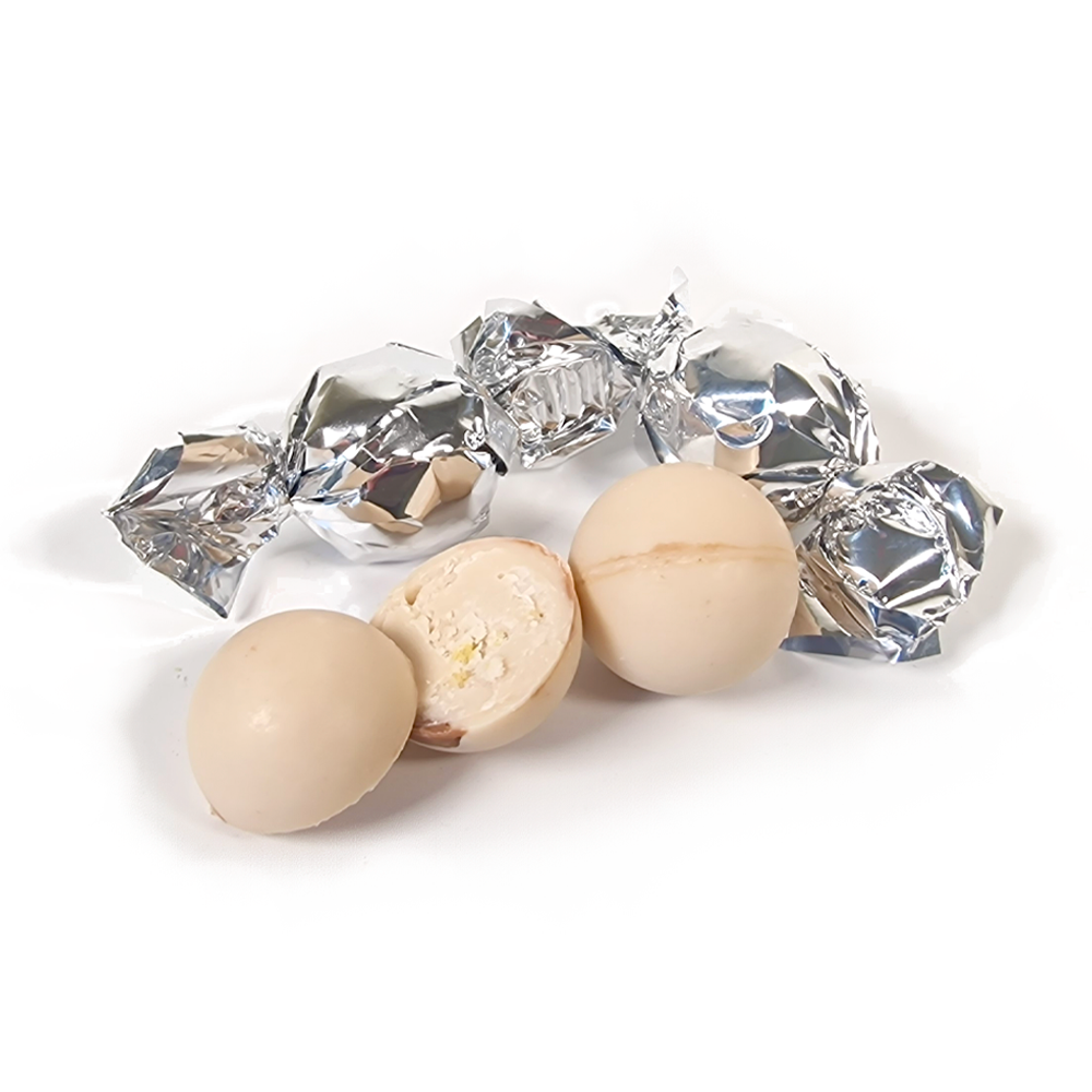 Italienska pralin white silver
