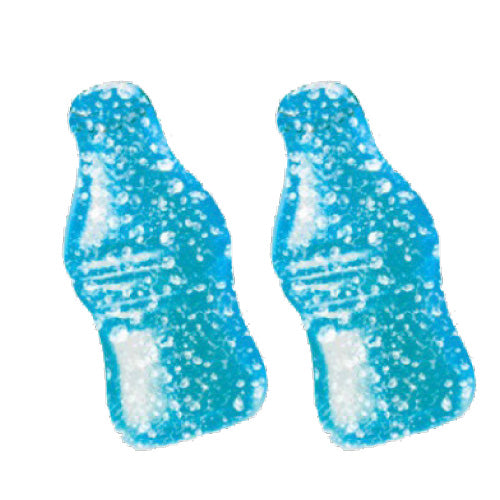 Sour gummy blue raspberry bottle