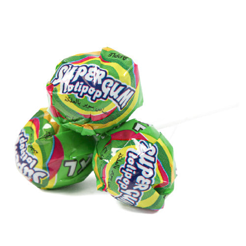 Super gum lollipop green apple