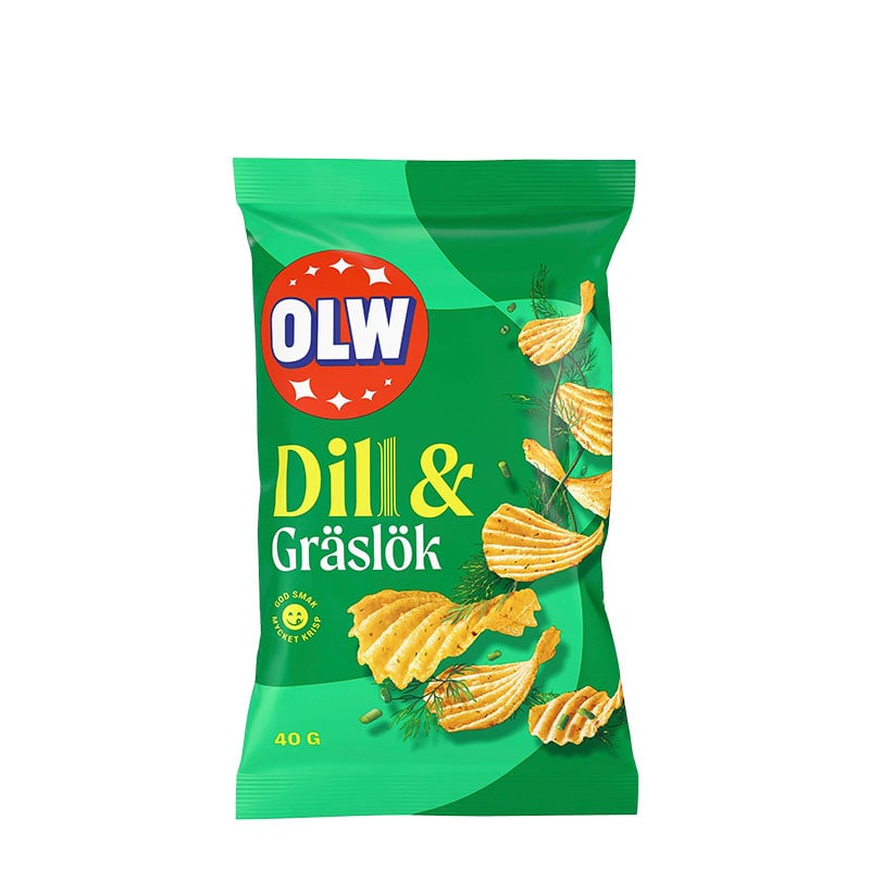 Dill & Gräslökchips 40g