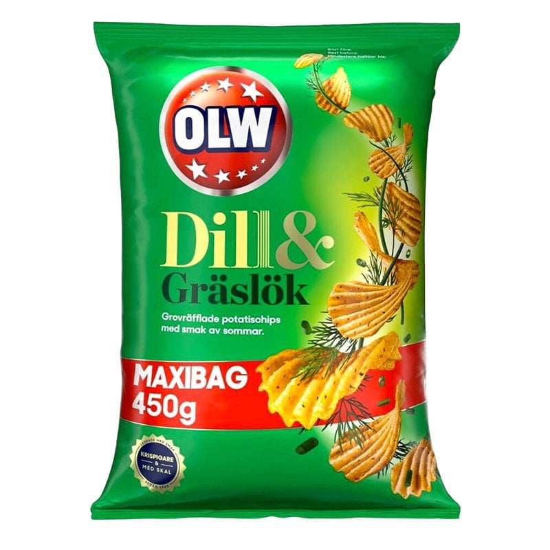 Dill & Gräslökchips 450g