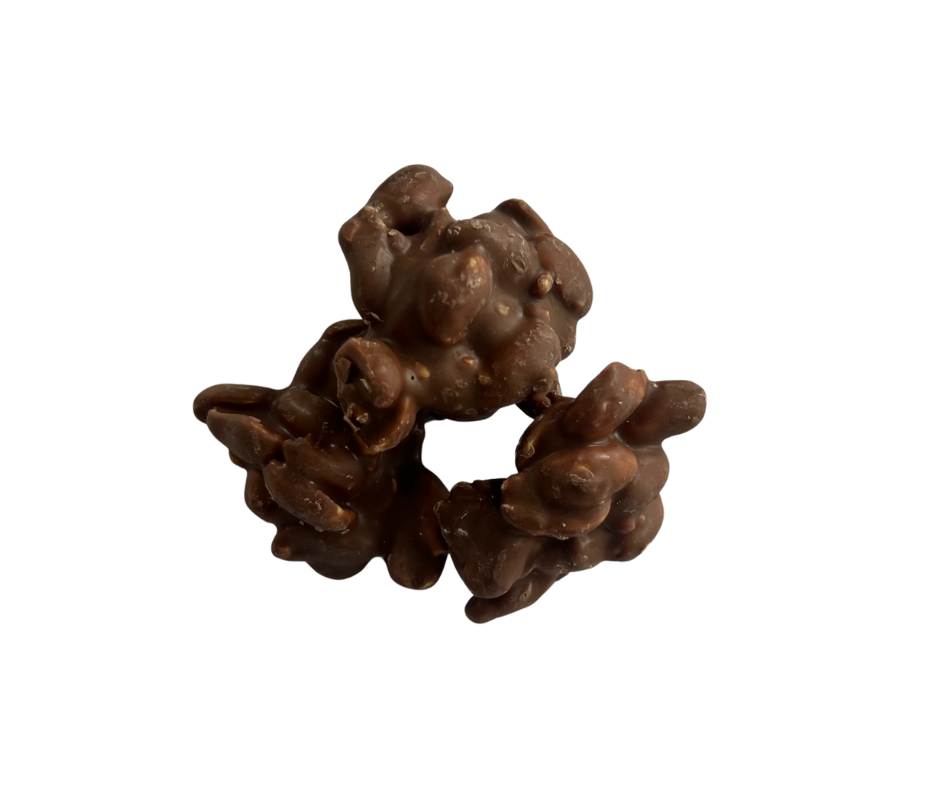 Jordnötscluster ljus choklad